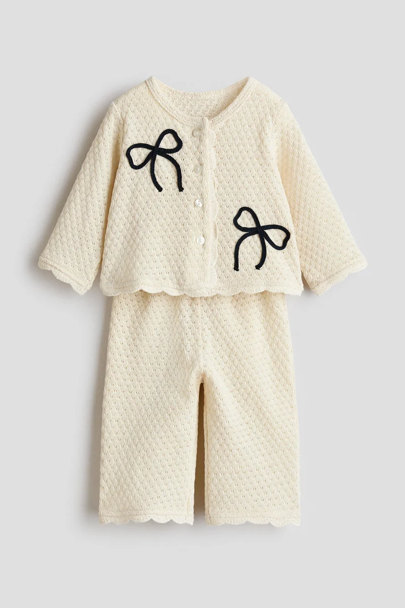 اتش اند ام 2-piece pointelle-knit set